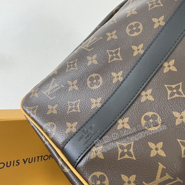 Lv路易威登2023專櫃新款Keepall Bandoulière55旅行袋 LV老花男士手提旅行包 M46702 ydh5215